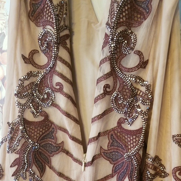 BCBGMAXAZRIA Nude Evening Gown Dress US Size 10 - Picture 8 of 8